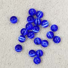 5MM ROUND CABOCHON CAT'S EYE BLUE (20PCS/BAG)